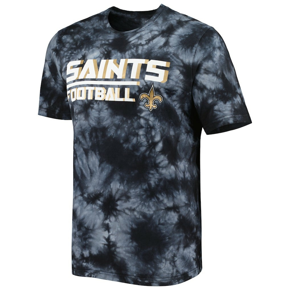 New Orleans Saints MSX by Michael Strahan Recovery Tie-Dye T-Shirt Black | NFL