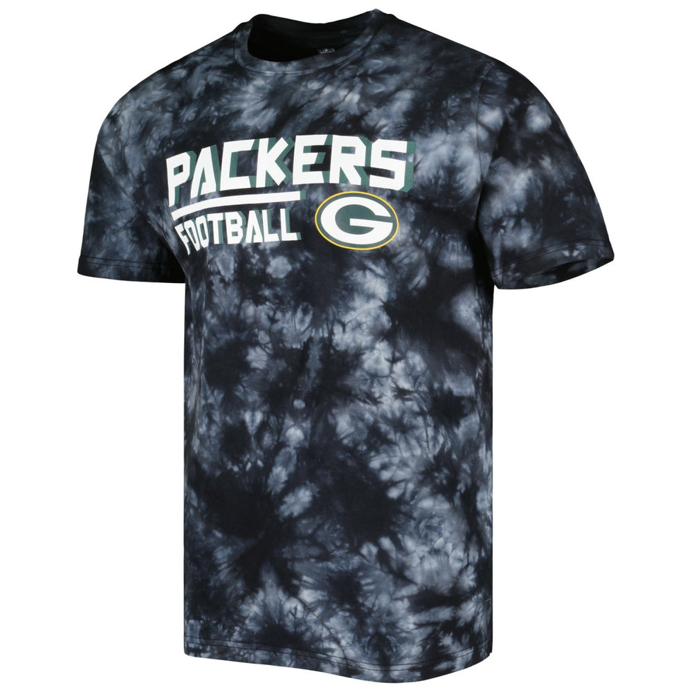 Green Bay Packers MSX by Michael Strahan Recovery Tie-Dye T-Shirt Black | NFL