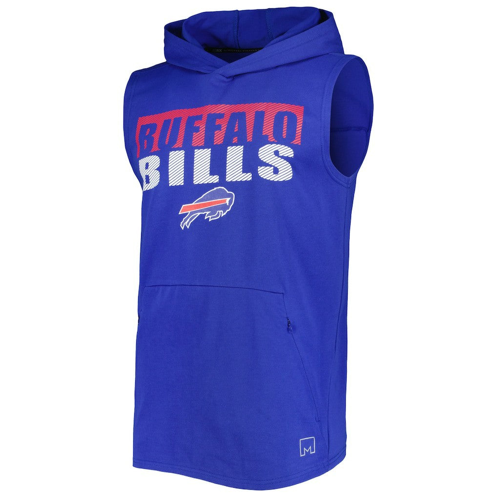 Buffalo Bills MSX by Michael Strahan Relay Sleeveless Pullover Hoodie Royal | NFL