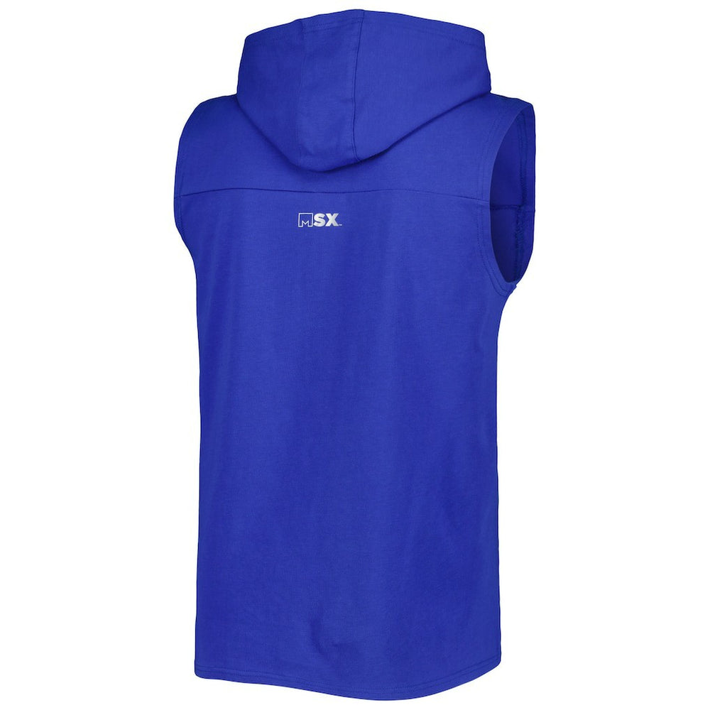Buffalo Bills MSX by Michael Strahan Relay Sleeveless Pullover Hoodie Royal | NFL