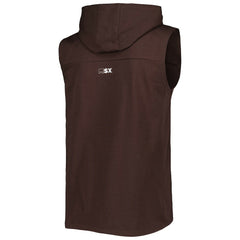 Cleveland Browns MSX by Michael Strahan Relay Sleeveless Pullover Hoodie Brown | NFL