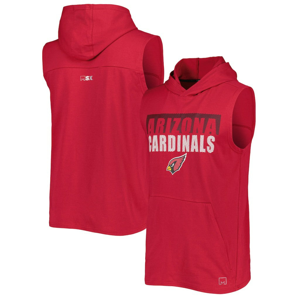 Arizona Cardinals MSX by Michael Strahan Relay Sleeveless Pullover Hoodie Cardinal | NFL