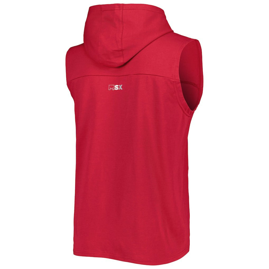 Arizona Cardinals MSX by Michael Strahan Relay Sleeveless Pullover Hoodie Cardinal | NFL
