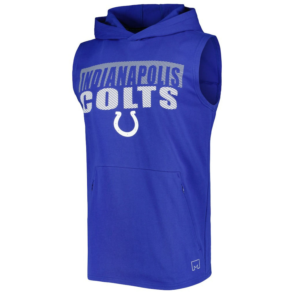 Indianapolis Colts MSX by Michael Strahan Relay Sleeveless Pullover Hoodie Royal | NFL