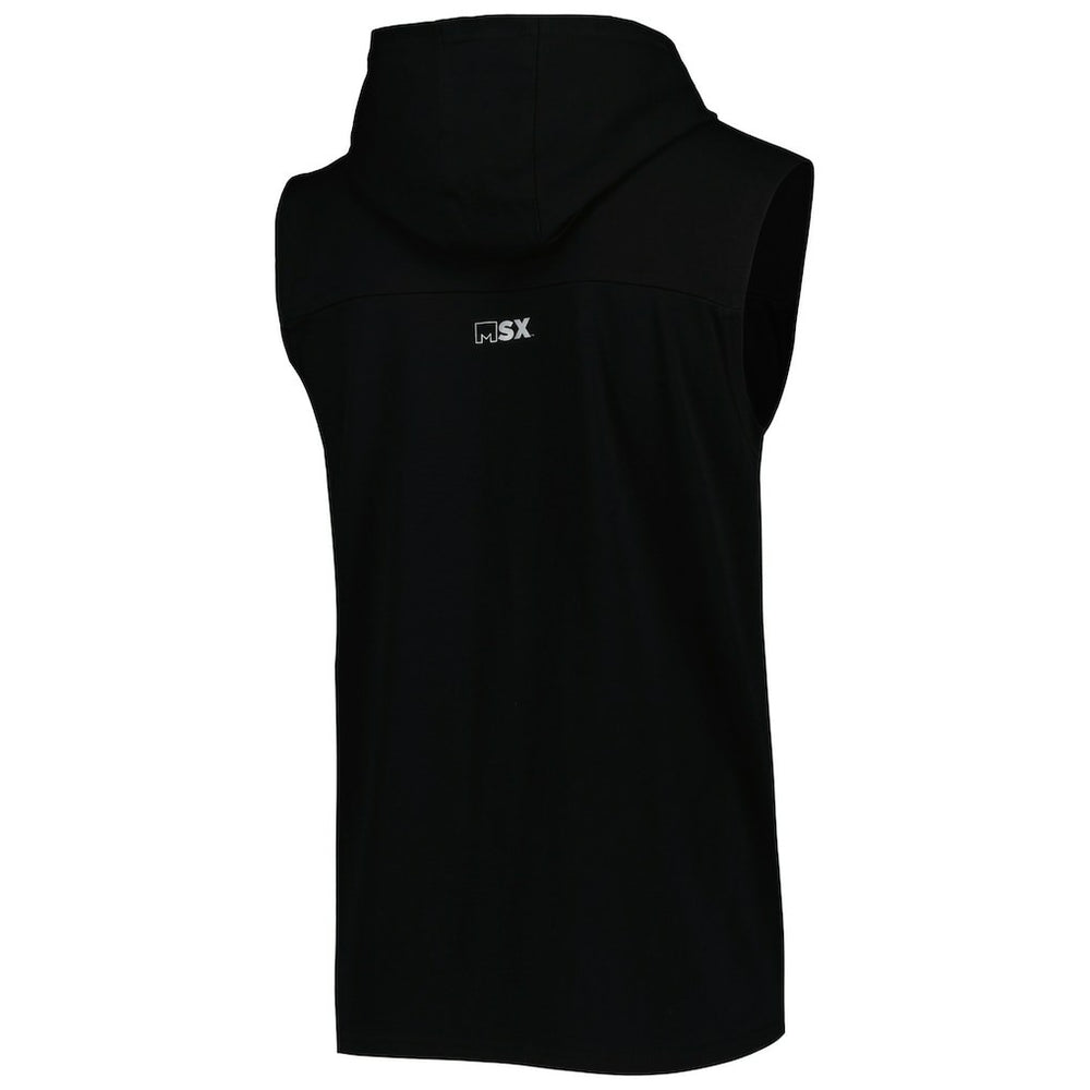 New Orleans Saints MSX by Michael Strahan Relay Sleeveless Pullover Hoodie Black | NFL