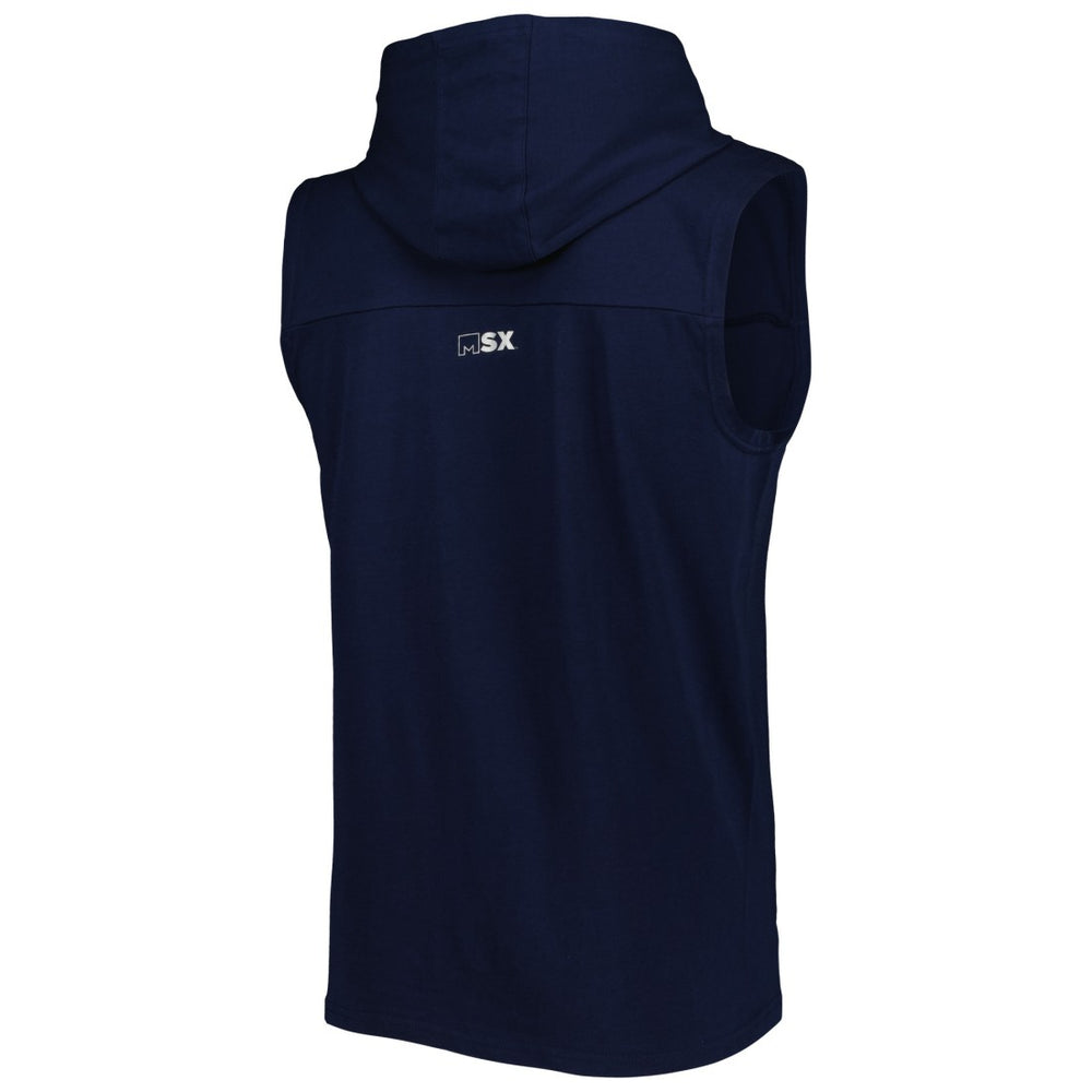 Tennessee Titans MSX by Michael Strahan Relay Sleeveless Pullover Hoodie Navy | NFL