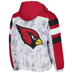 Arizona Cardinals Starter Thursday Night Gridiron Raglan Half-Zip Hooded Jacket White/Cardinal | NFL