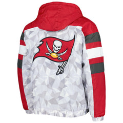 Tampa Bay Buccaneers Starter Thursday Night Gridiron Raglan Half-Zip Hooded Jacket White/Red | NFL