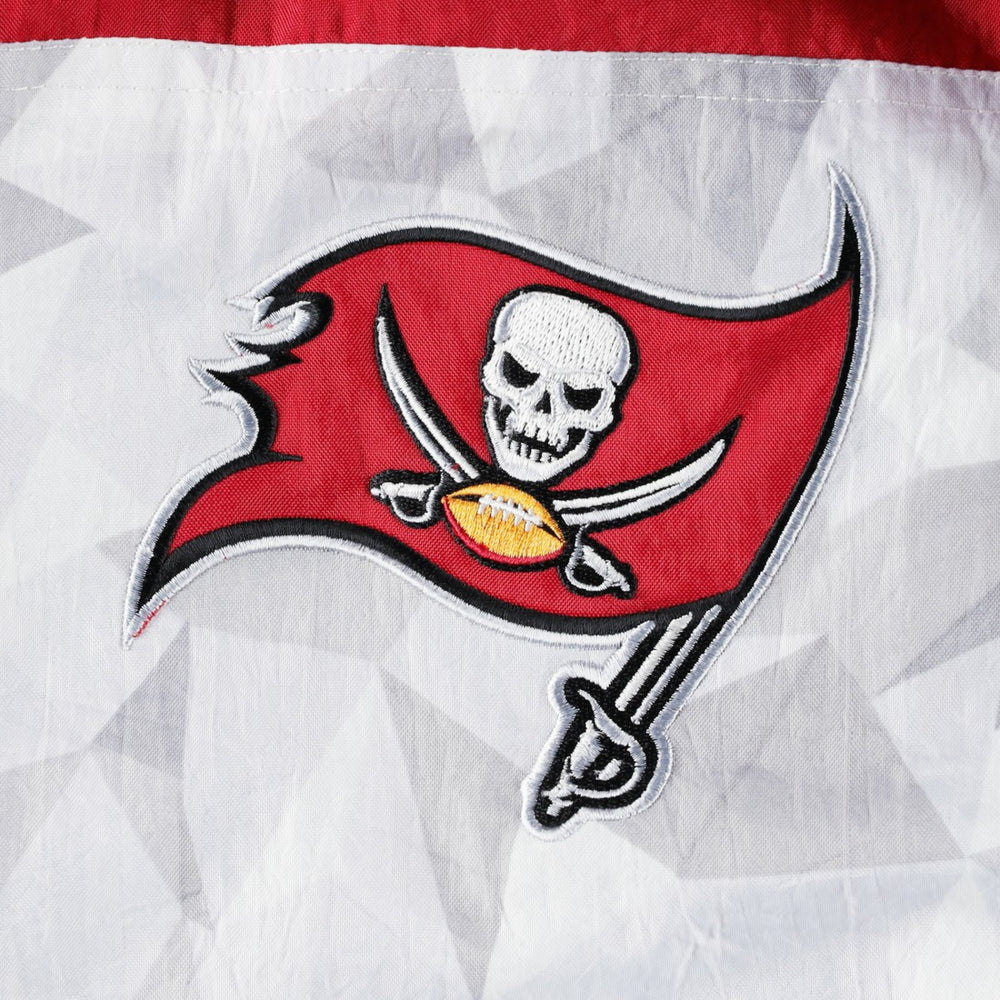 Tampa Bay Buccaneers Starter Thursday Night Gridiron Raglan Half-Zip Hooded Jacket White/Red | NFL