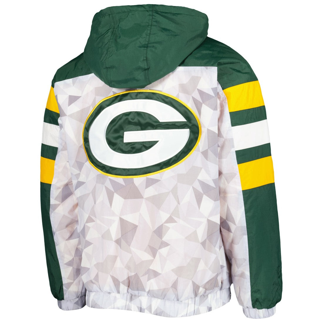 Green Bay Packers Starter Thursday Night Gridiron Raglan Half-Zip Hooded Jacket White/Green | NFL