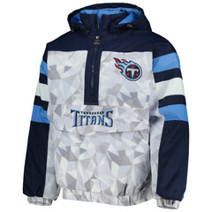 Tennessee Titans Starter Thursday Night Gridiron Raglan Half-Zip Hooded Jacket White/Navy | NFL