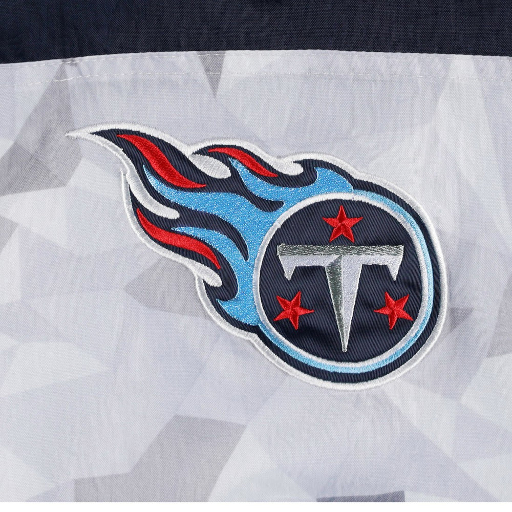 Tennessee Titans Starter Thursday Night Gridiron Raglan Half-Zip Hooded Jacket White/Navy | NFL