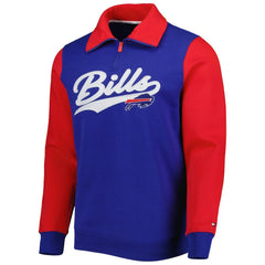 Buffalo Bills Tommy Hilfiger Aiden Quarter-Zip Sweatshirt Royal/Red | NFL