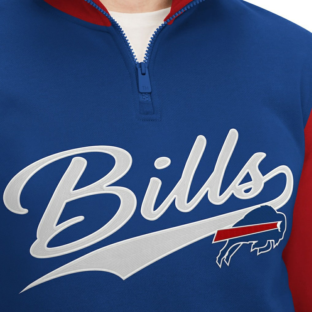 Buffalo Bills Tommy Hilfiger Aiden Quarter-Zip Sweatshirt Royal/Red | NFL