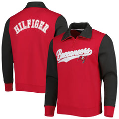Tampa Bay Buccaneers Tommy Hilfiger Aiden Quarter-Zip Sweatshirt Red/Pewter | NFL