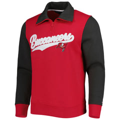 Tampa Bay Buccaneers Tommy Hilfiger Aiden Quarter-Zip Sweatshirt Red/Pewter | NFL