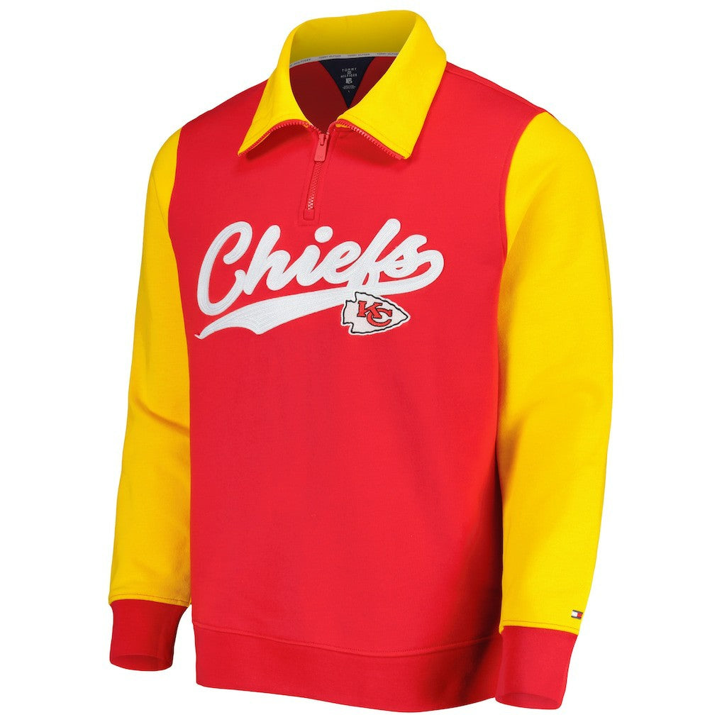 Kansas City Chiefs Tommy Hilfiger Aiden Quarter-Zip Sweatshirt Red/Gold | NFL