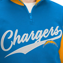 Los Angeles Chargers Tommy Hilfiger Aiden Quarter-Zip Sweatshirt Powder Blue/Gold | NFL