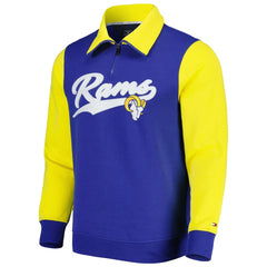 Los Angeles Rams Tommy Hilfiger Aiden Quarter-Zip Sweatshirt Royal/Gold | NFL
