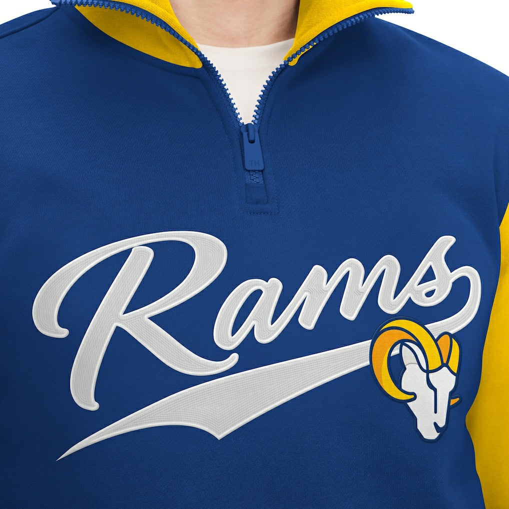 Los Angeles Rams Tommy Hilfiger Aiden Quarter-Zip Sweatshirt Royal/Gold | NFL