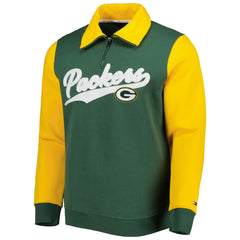 Green Bay Packers Tommy Hilfiger Aiden Quarter-Zip Sweatshirt Green/Gold | NFL