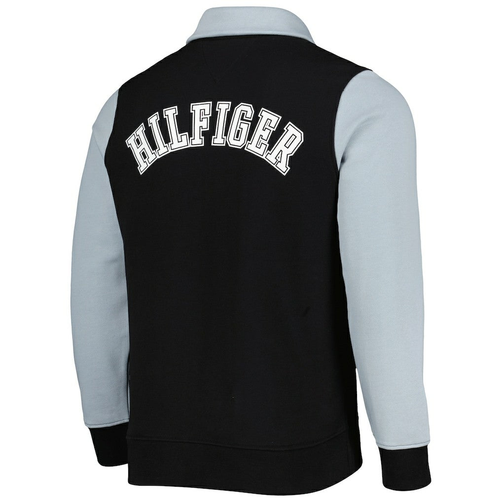 Las Vegas Raiders Tommy Hilfiger Aiden Quarter-Zip Sweatshirt Black/Silver | NFL