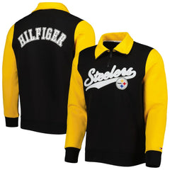Pittsburgh Steelers Tommy Hilfiger Aiden Quarter-Zip Sweatshirt Black/Gold | NFL