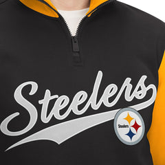 Pittsburgh Steelers Tommy Hilfiger Aiden Quarter-Zip Sweatshirt Black/Gold | NFL