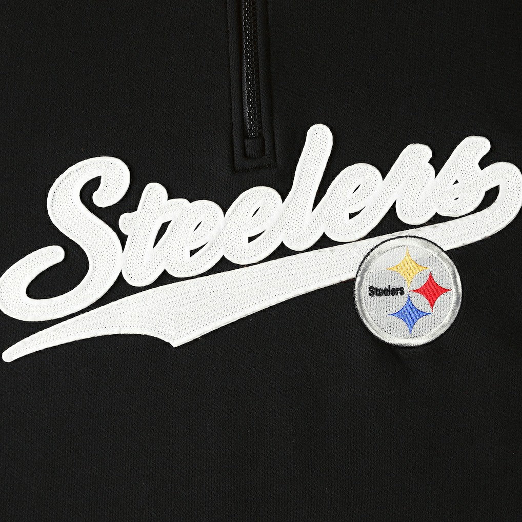 Pittsburgh Steelers Tommy Hilfiger Aiden Quarter-Zip Sweatshirt Black/Gold | NFL