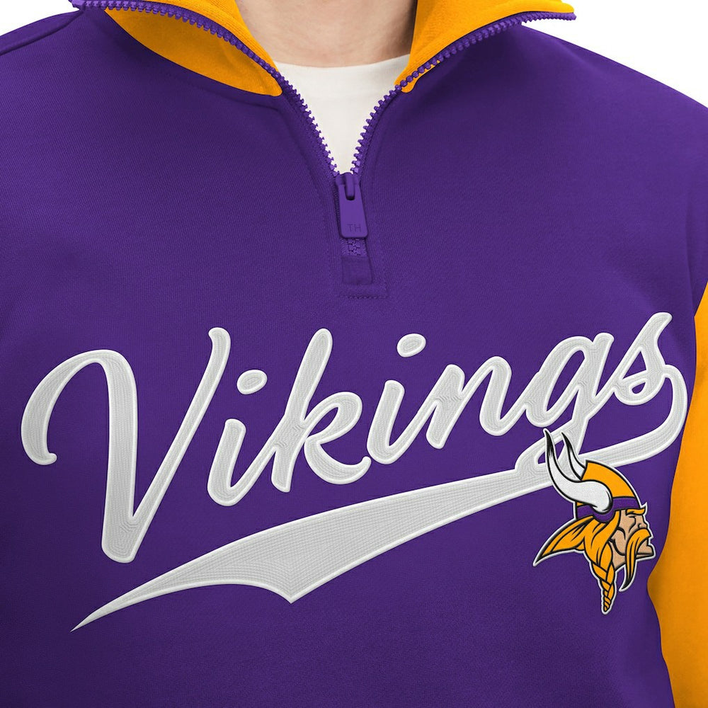 Minnesota Vikings Tommy Hilfiger Aiden Quarter-Zip Sweatshirt Purple/Gold | NFL