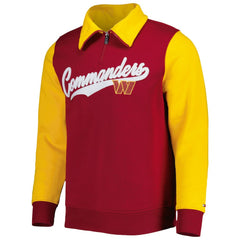 Washington Commanders Tommy Hilfiger Aiden Quarter-Zip Sweatshirt Burgundy/Gold | NFL
