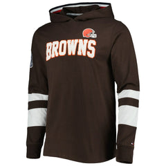 Cleveland Browns Tommy Hilfiger Alex Long Sleeve Hoodie T-Shirt Brown/White | NFL