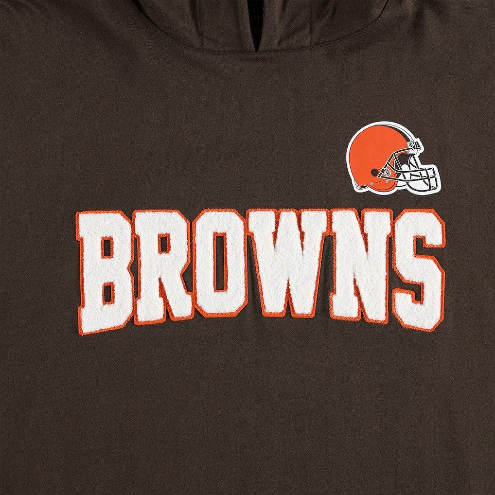 Cleveland Browns Tommy Hilfiger Alex Long Sleeve Hoodie T-Shirt Brown/White | NFL