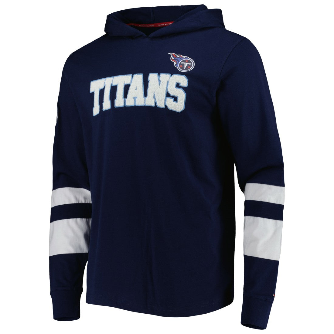 Tennessee Titans Tommy Hilfiger Alex Long Sleeve Hoodie T-Shirt Navy/White | NFL