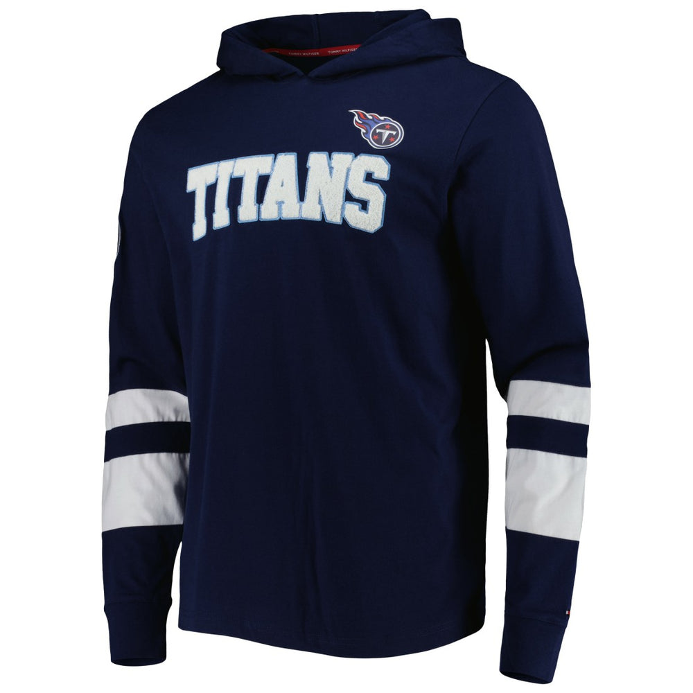 Tennessee Titans Tommy Hilfiger Alex Long Sleeve Hoodie T-Shirt Navy/White | NFL