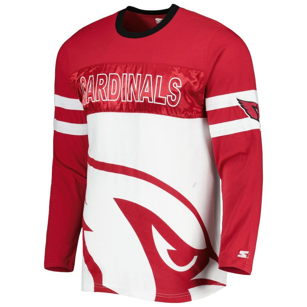 Arizona Cardinals Starter Halftime Long Sleeve T-Shirt Cardinal/White | NFL