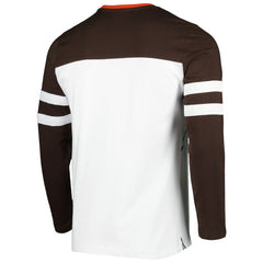 Cleveland Browns Starter Halftime Long Sleeve T-Shirt Brown/White | NFL