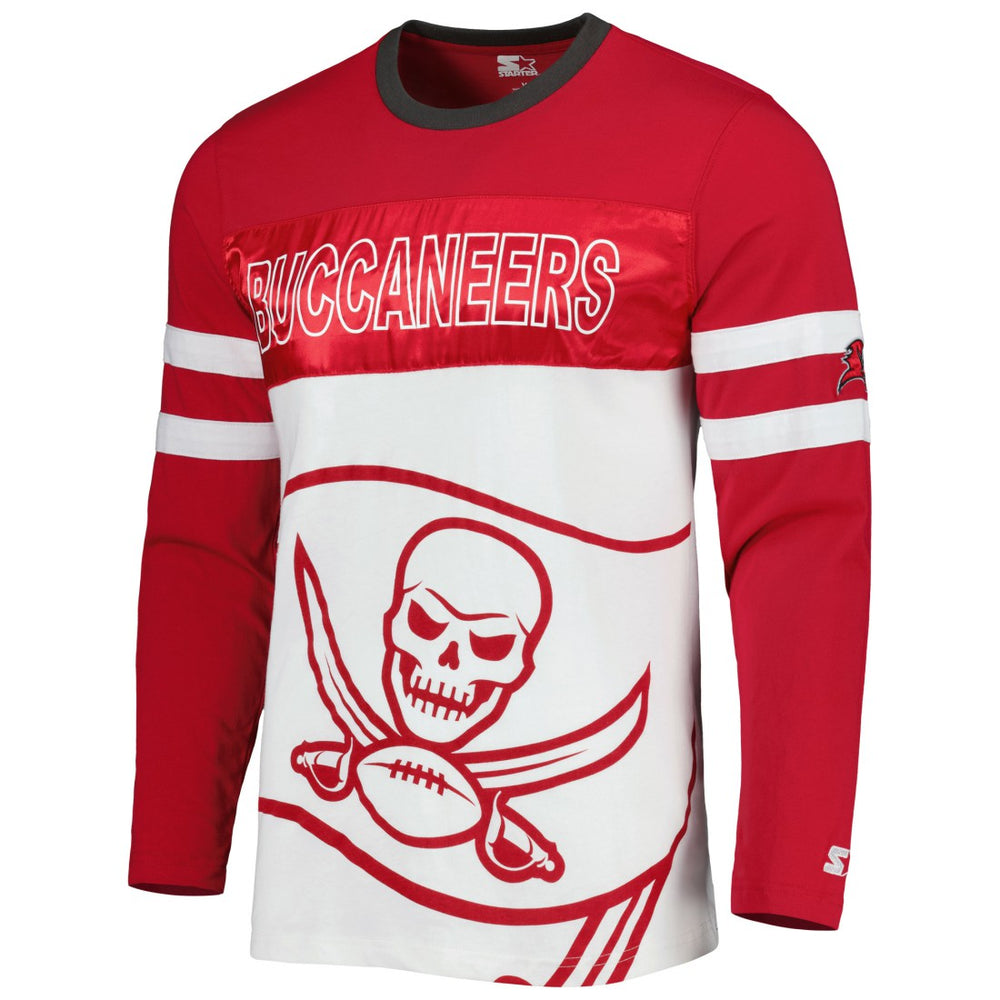 Tampa Bay Buccaneers Starter Halftime Long Sleeve T-Shirt Red/White | NFL