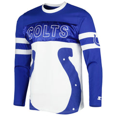 Indianapolis Colts Starter Halftime Long Sleeve T-Shirt Royal/White | NFL