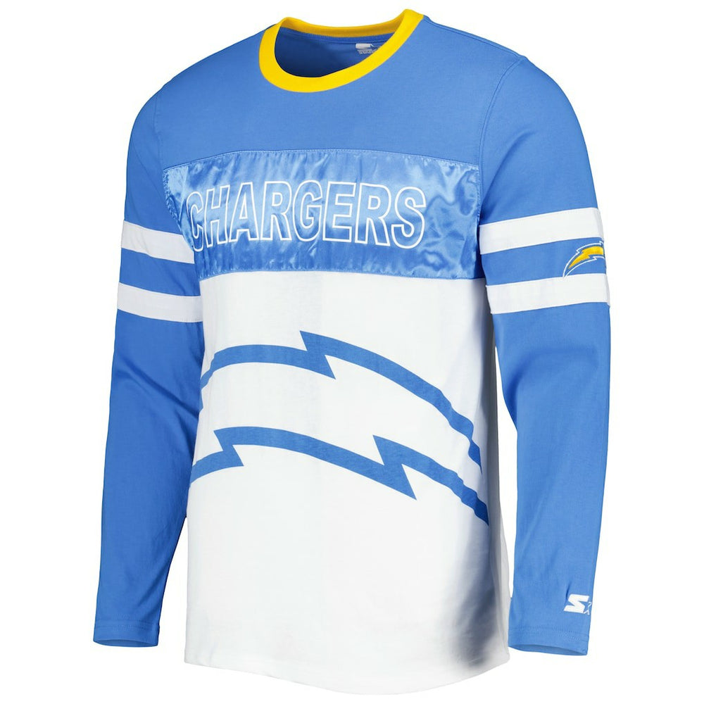 Los Angeles Chargers Starter Halftime Long Sleeve T-Shirt Powder Blue/White | NFL