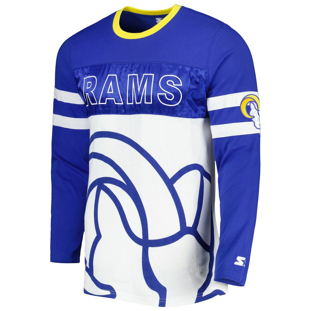 Los Angeles Rams Starter Halftime Long Sleeve T-Shirt Royal/White | NFL