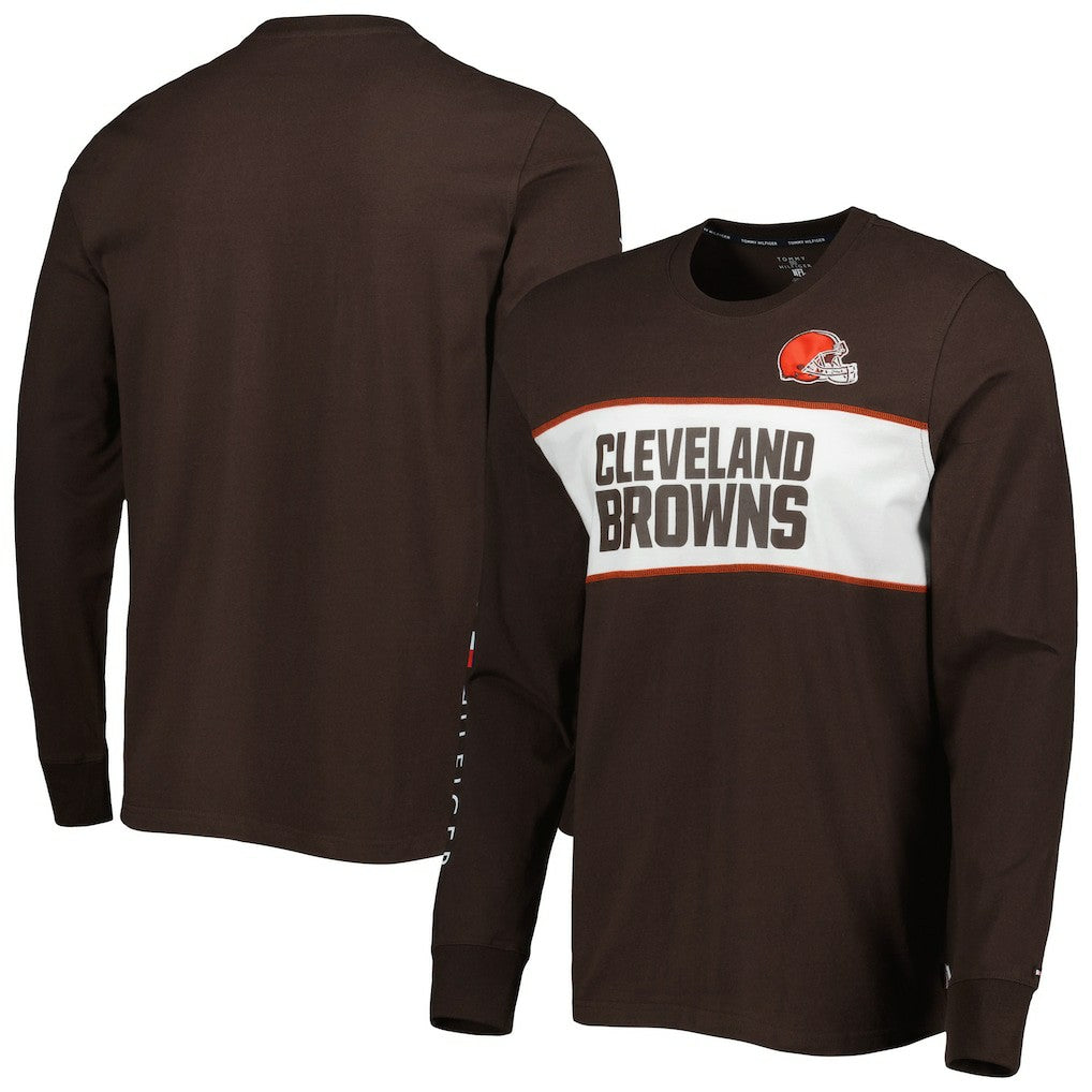 Cleveland Browns Tommy Hilfiger Peter Team Long Sleeve T-Shirt Brown | NFL