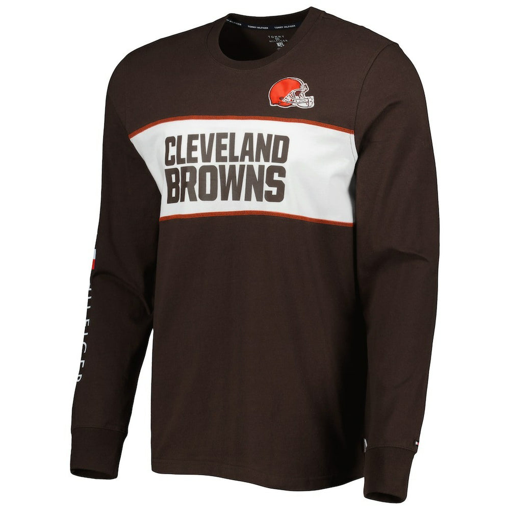 Cleveland Browns Tommy Hilfiger Peter Team Long Sleeve T-Shirt Brown | NFL