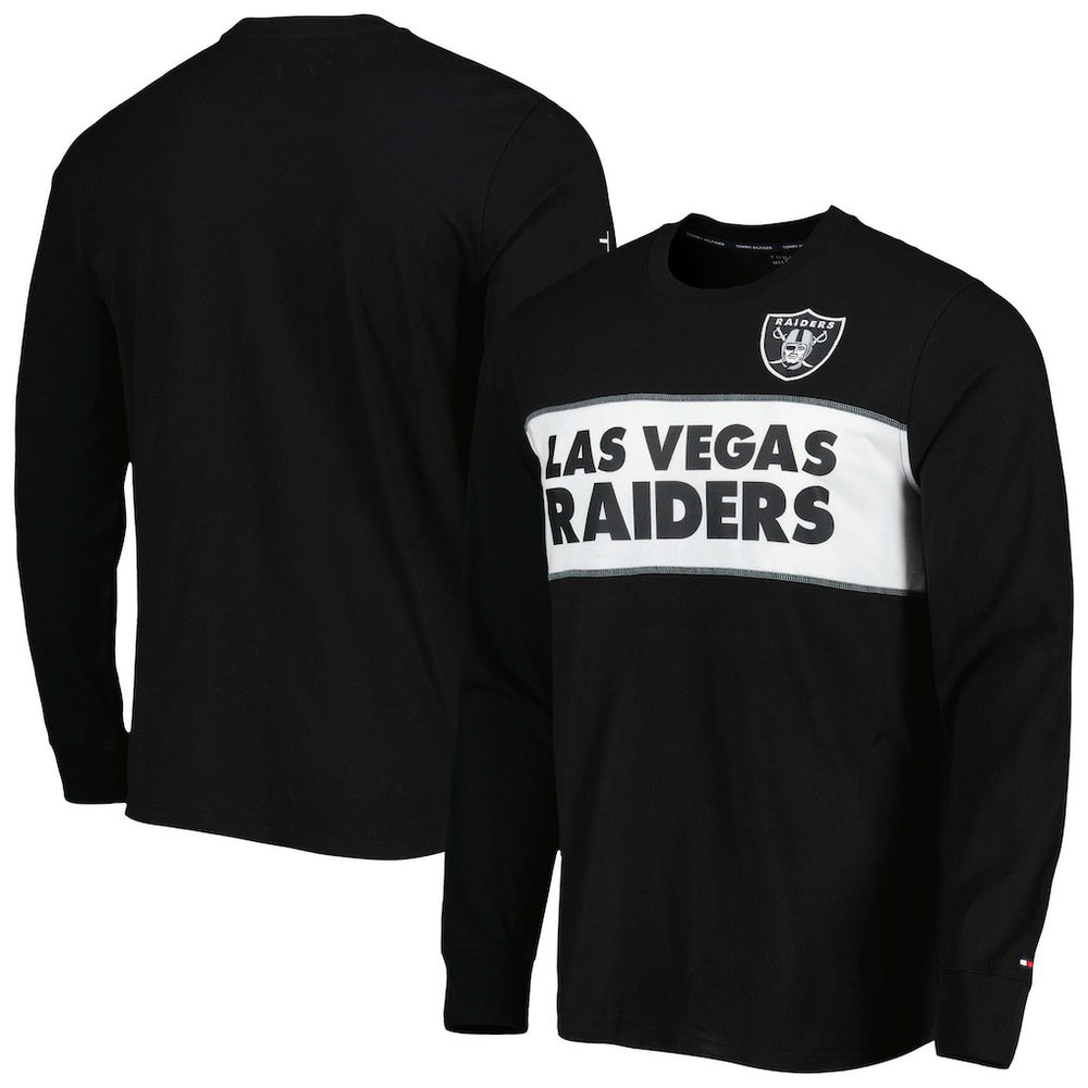 Las Vegas Raiders Tommy Hilfiger Peter Team Long Sleeve T-Shirt Black | NFL