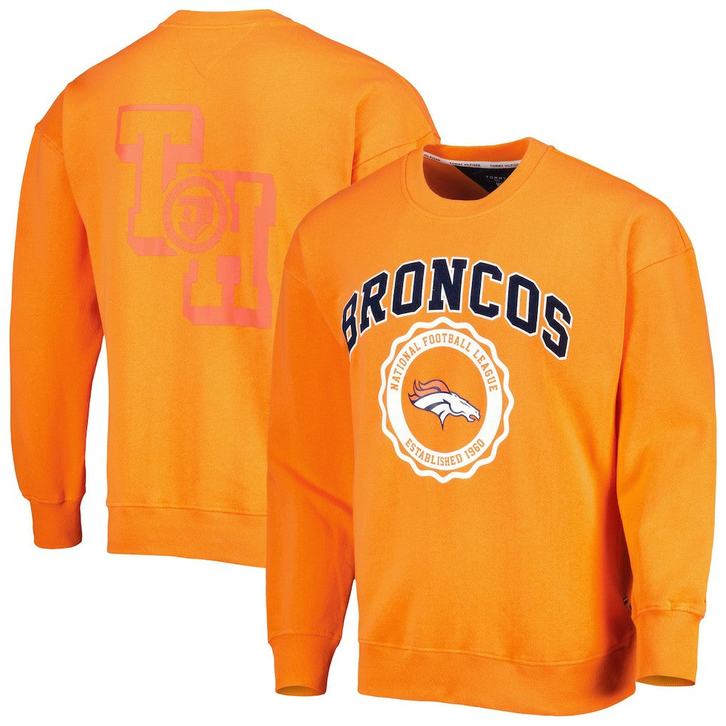 Denver Broncos Tommy Hilfiger Ronald Crew Sweatshirt Orange | NFL