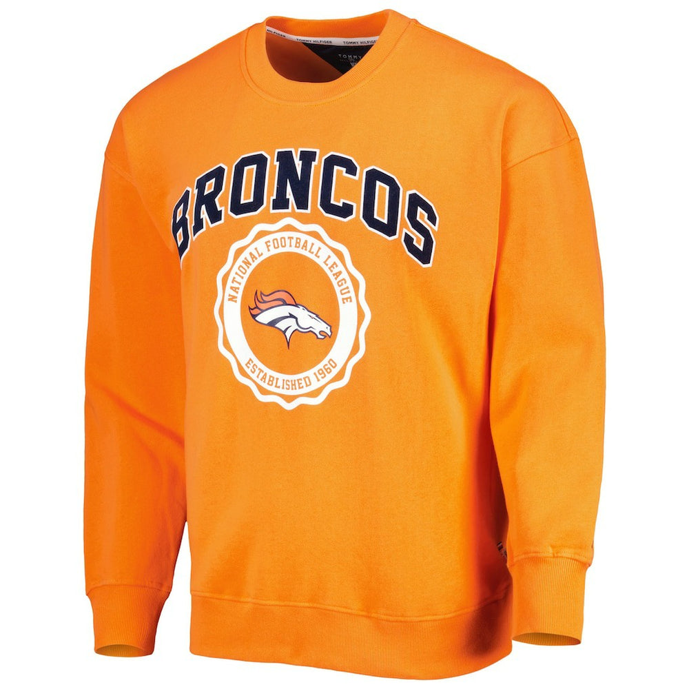 Denver Broncos Tommy Hilfiger Ronald Crew Sweatshirt Orange | NFL