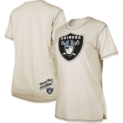 Las Vegas Raiders New Era Women's Split T-Shirt Cream | NFL