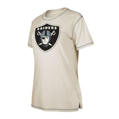 Las Vegas Raiders New Era Women's Split T-Shirt Cream | NFL