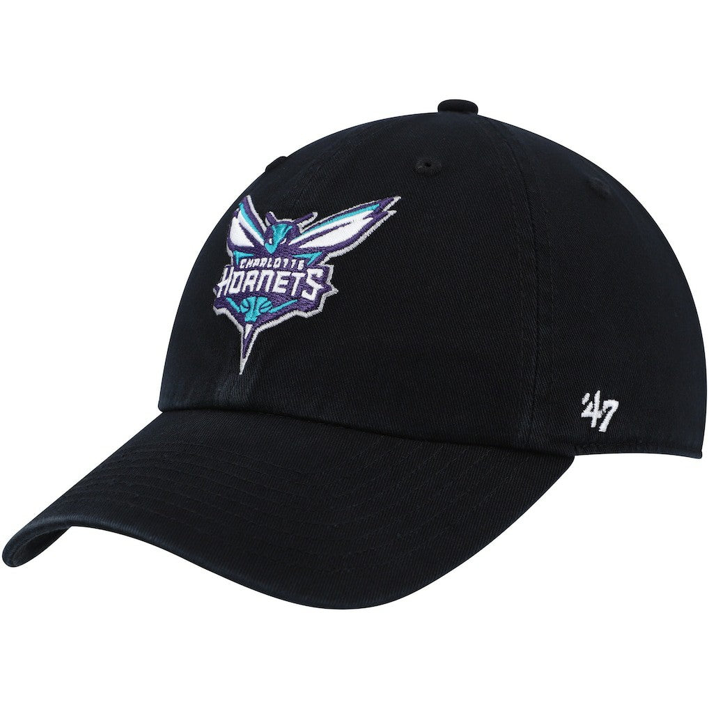 Charlotte Hornets '47 Core Logo Clean Up Adjustable Hat Black - NBA