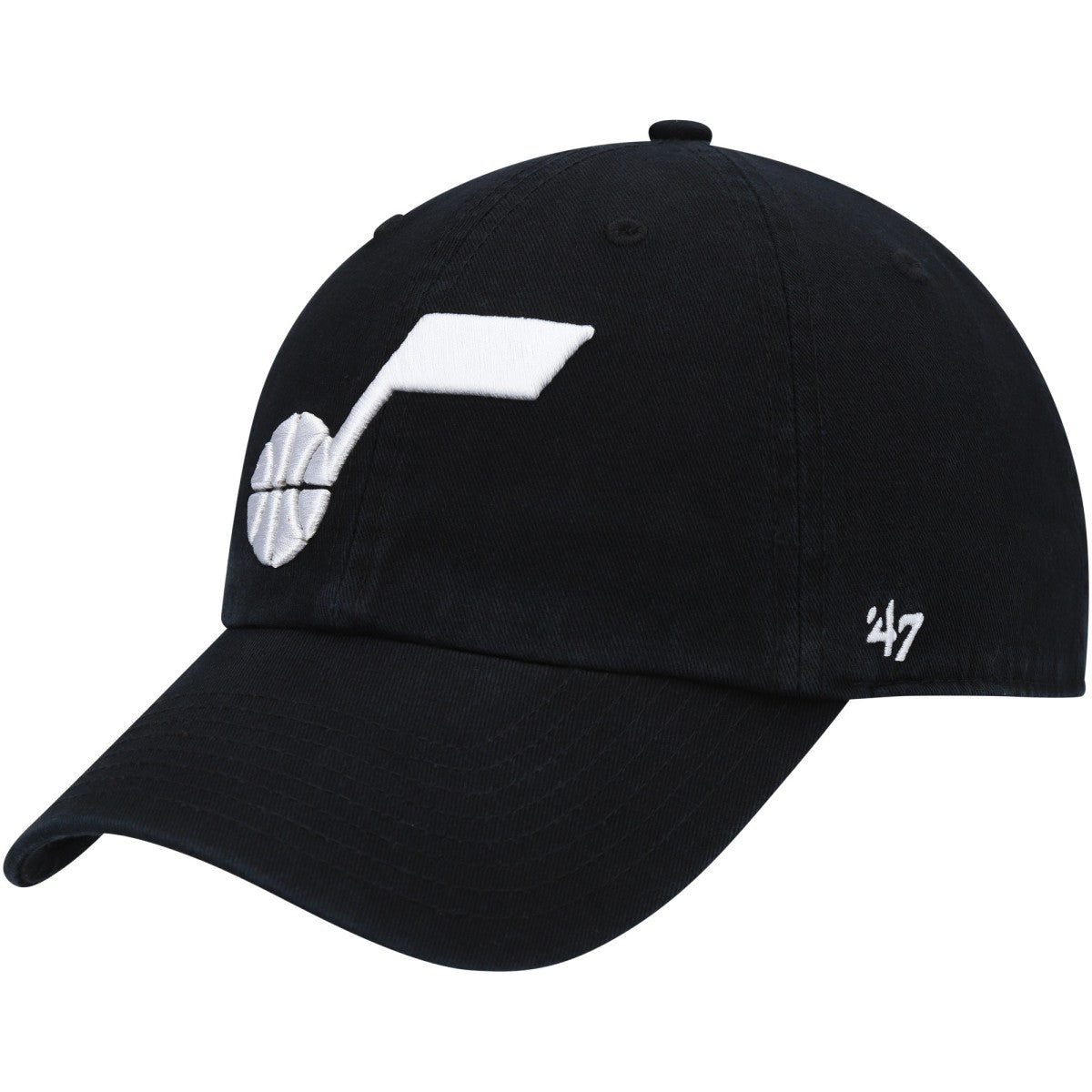 Utah Jazz '47 Core Logo Clean Up Adjustable Hat Black - NBA